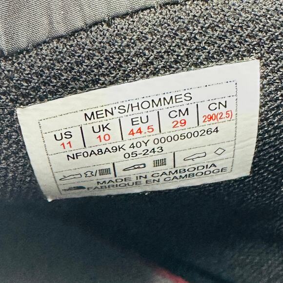 The North Face Men’s Bergen Gray Waterproof Winter Boots NF0A8A9K Size 11 main image 7